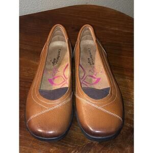 Comfortiva Align Brown Ombre Tip Comfort Leather Loafer / Flats 6.5W